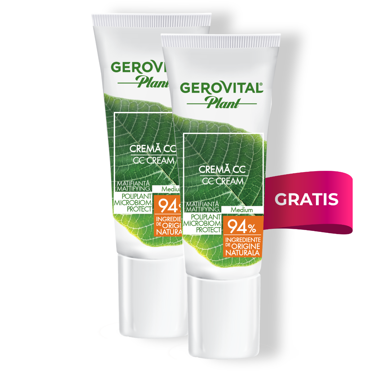 Pachet Promo 1+1 Gratuit Cremă Cc Mediu Matifiantă Microbiom Protect