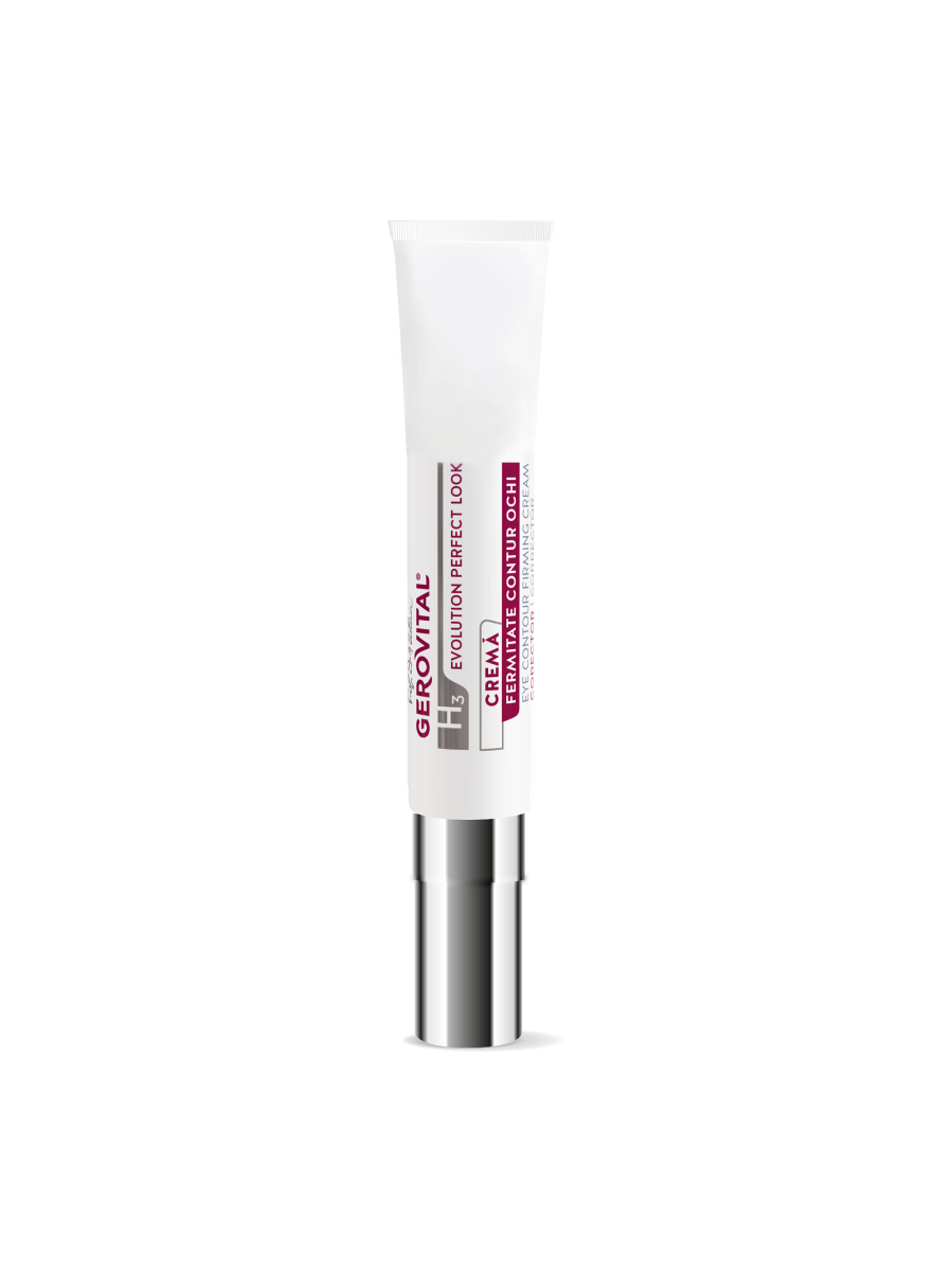 Cremă Fermitate Contur Ochi Cu Acid Hialuronic 4d Efect Lifting și Hidratare, Corectare Cearcăne, Gerovital H3 Evolution Perfect Look, 15 Ml