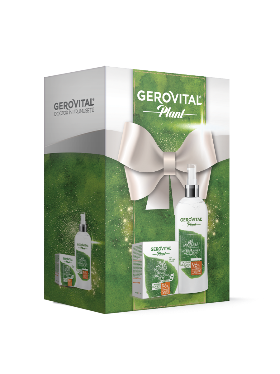 Casetă Cadou Gerovital Plant: Cremă Nutritivă și Apă Micelară