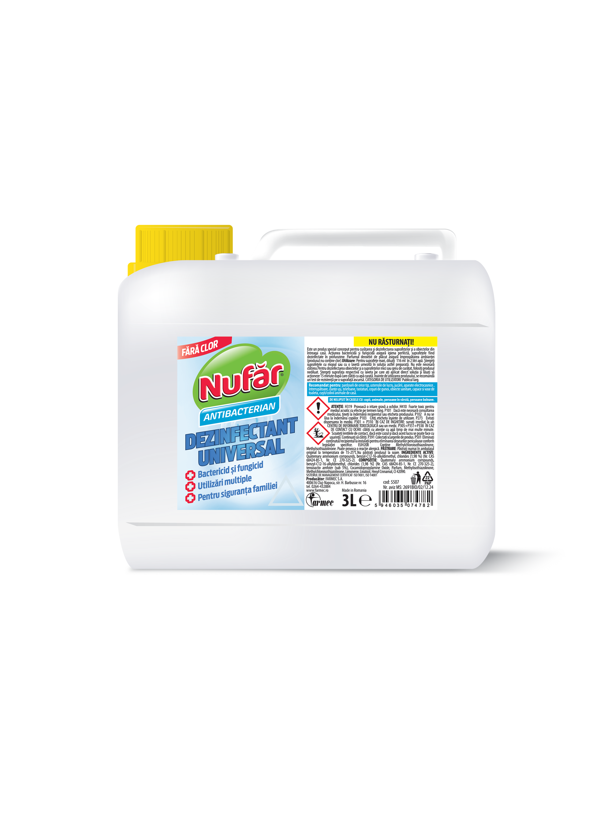 Imagine Nufar Dezinfectant Universal Fara Clor 3 L