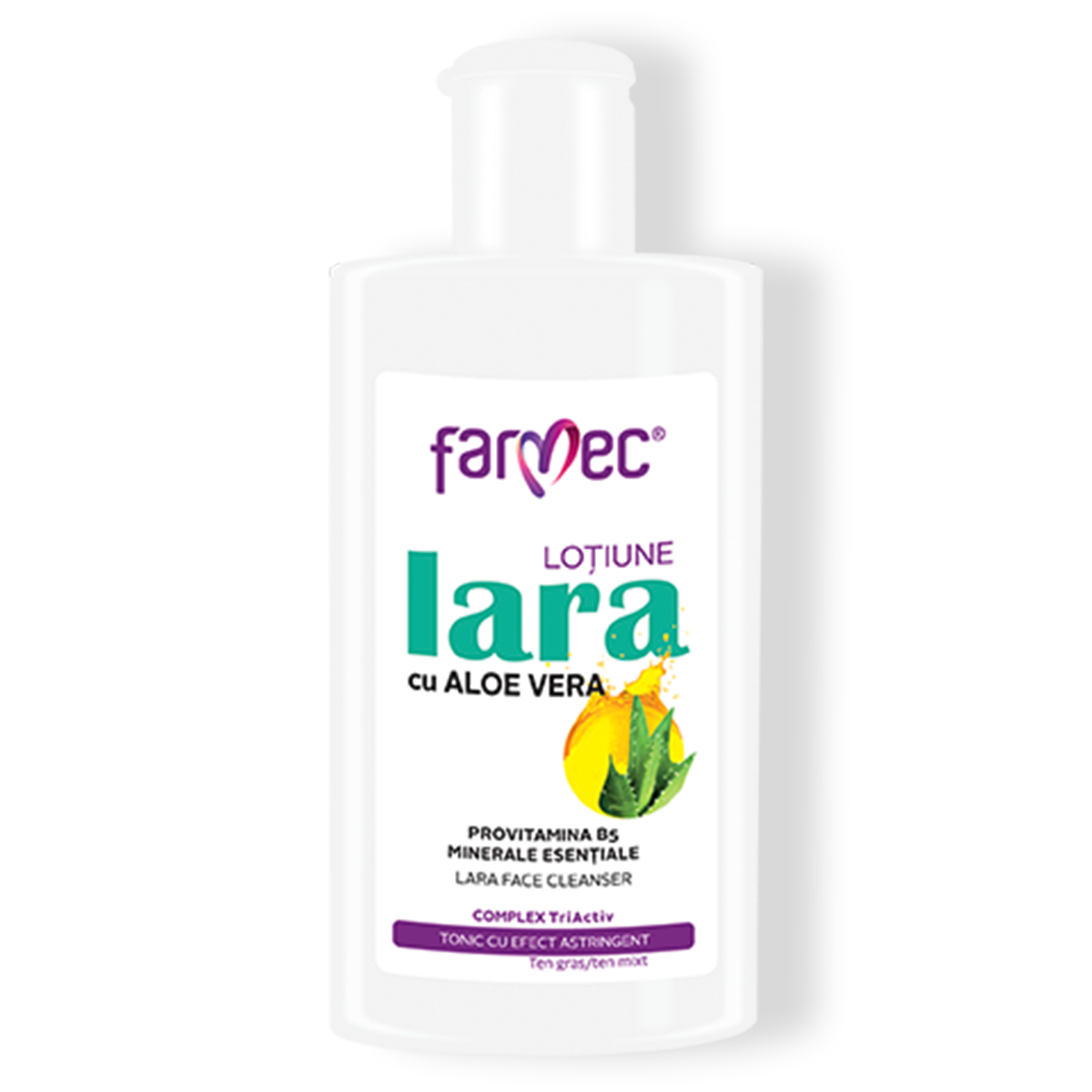 Lara Loțiune Tonică Cu Efect Astringent Pentru Tenul Gras Sau Mixt, Farmec , 150 Ml