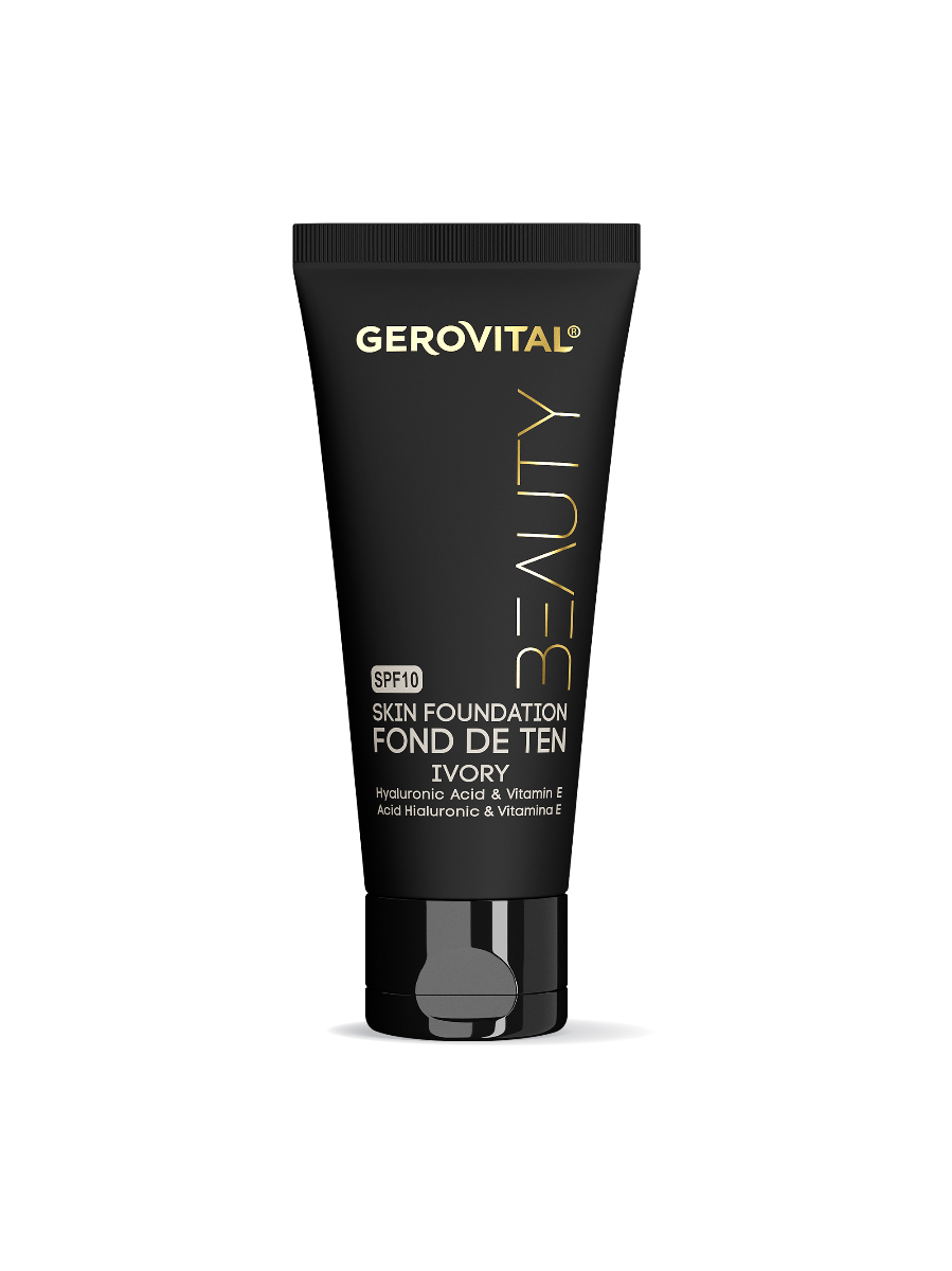 Fond de ten ivory cu acid hialuronic și vitamina e, spf10