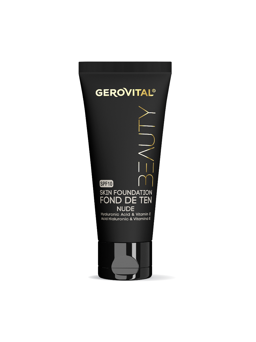 Fond de ten nude cu acid hialuronic și vitamina e, spf10