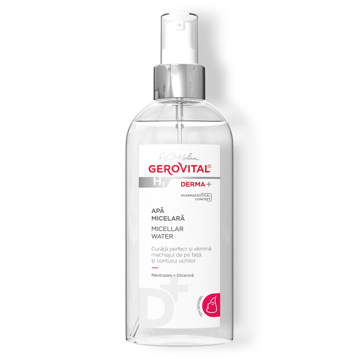 Apă micelară Gerovital H3 Derma+, 150 ml