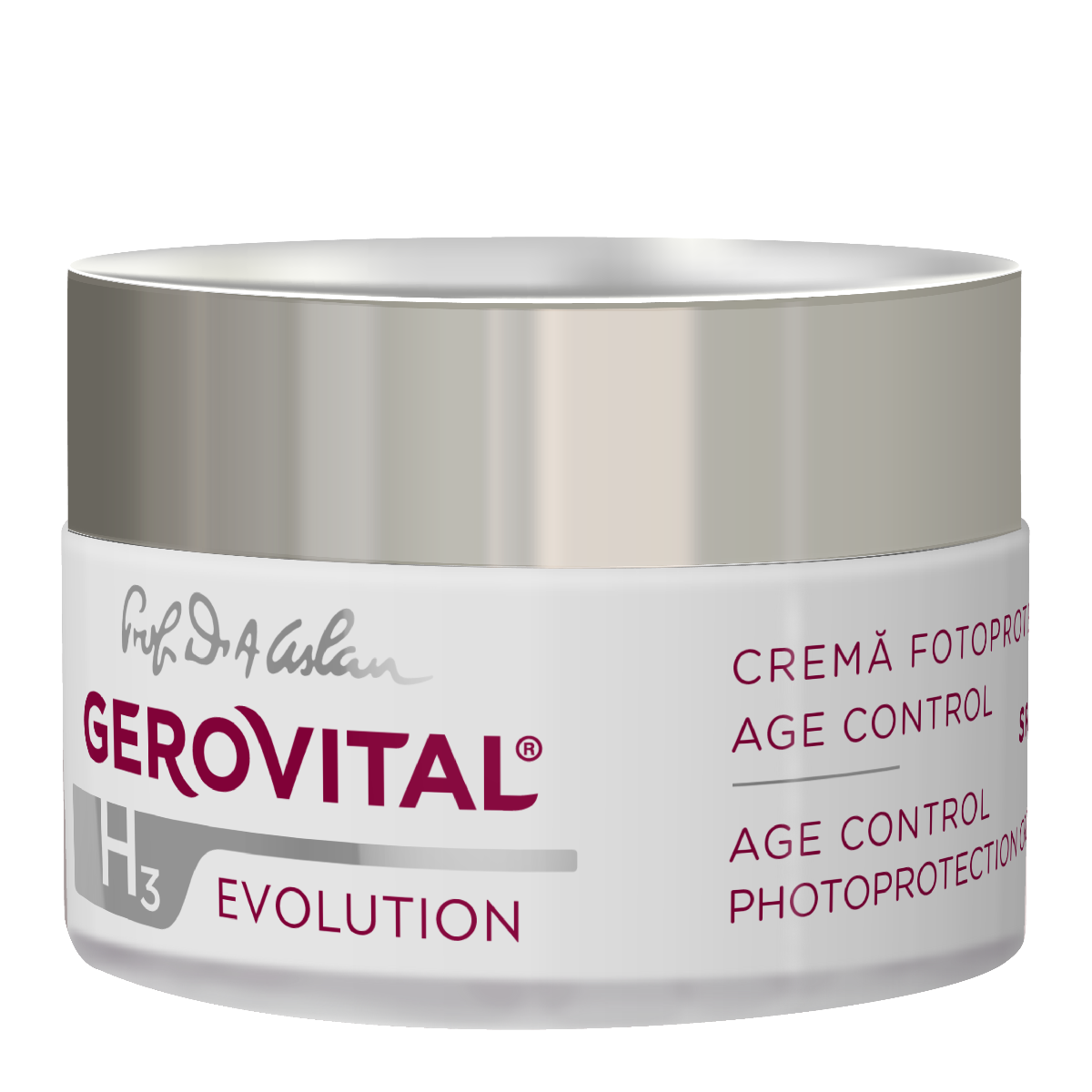 Cremă Fotoprotecție Age Control și Efect Antirid Spf 50, Gerovital H3 Evolution, 50 Ml