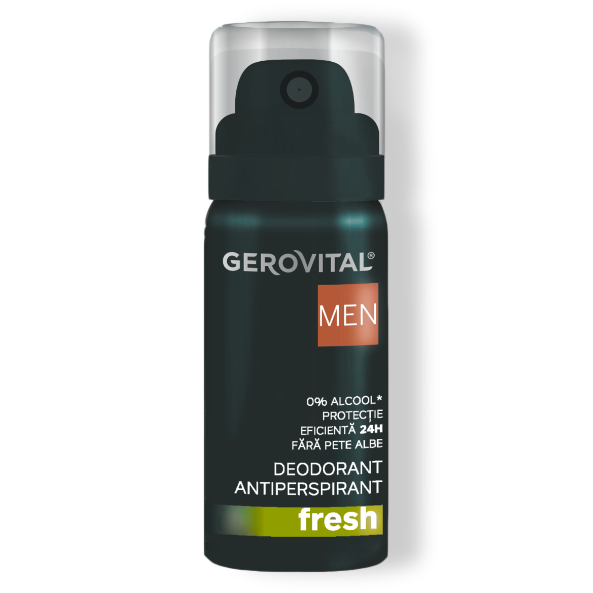 Deodorant Antiperspirant Fresh Protecție 48 H, Fără Alcool, Parfum Lemnos Acvatic Cu Note De Vetiver, Cedru și Mosc, Gerovital Men, 40 Ml