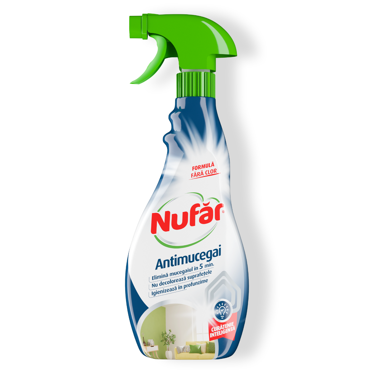Nufăr Antimucegai, Soluție Fără Clor Pentru Mucegai și Igrasie, 500 Ml