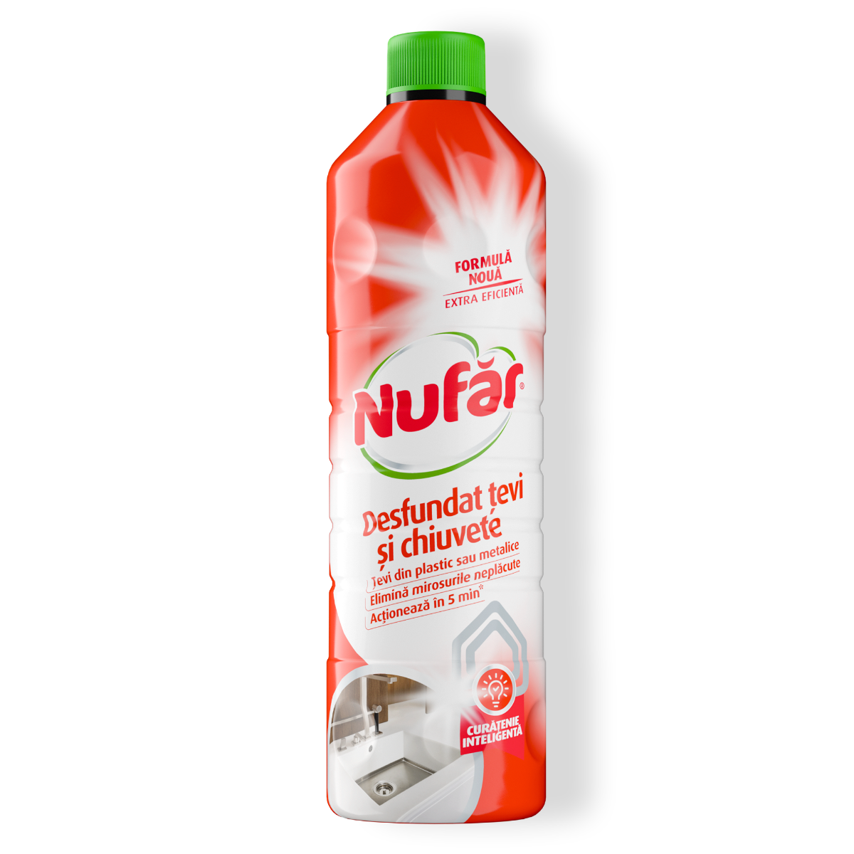 Nufăr Desfundat Țevi și Chiuvete, Desfundă și Elimină Mirosurile Din Baie și Bucătărie, 1 L