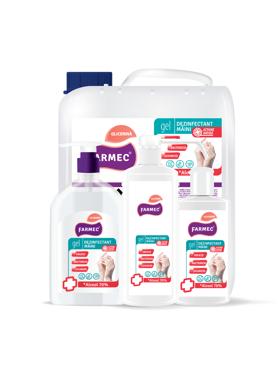 Gel Dezinfectant Mini Cu 70% Alcool și Glicerină #70