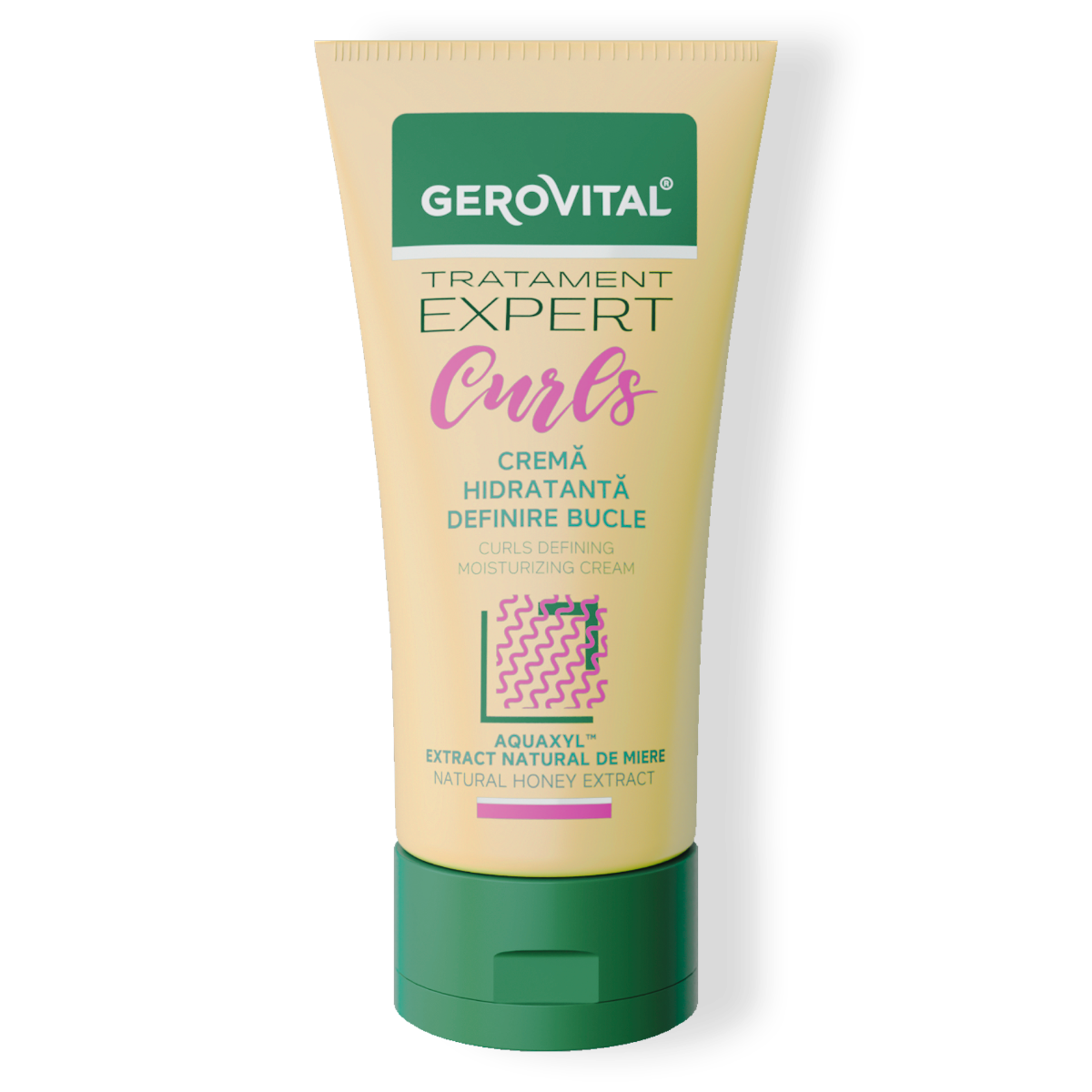 Cremă Hidratantă Pentru Definirea Buclelor Cu Extract Natural De Miere și Aquaxyl, Gerovital Tratament Expert, 150 Ml