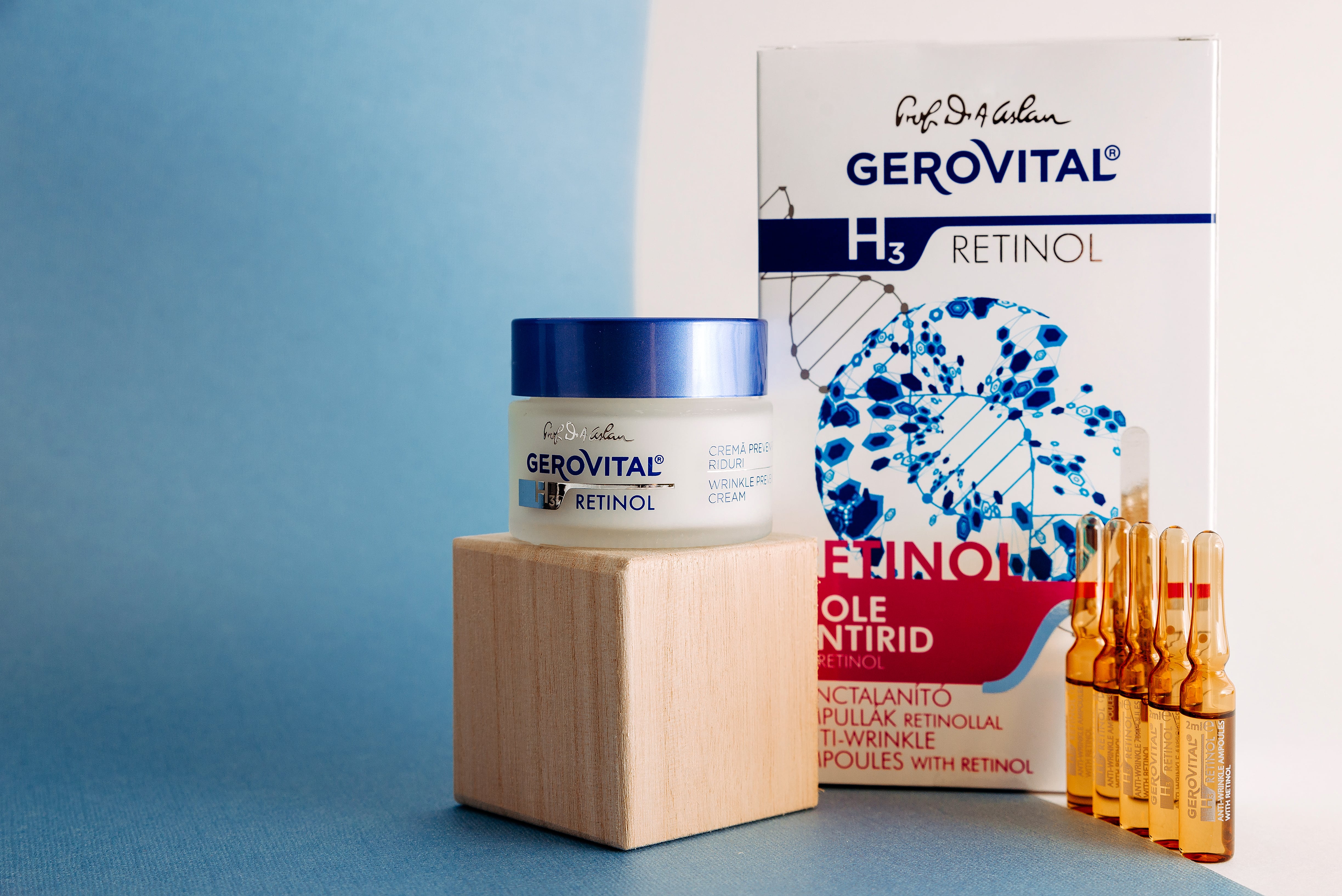 crema si fiole cu retinol de la gerovital