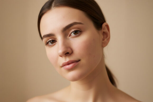 fata cu ten acneic