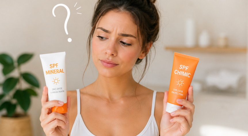 diferenta intre spf mineral si spf chimic