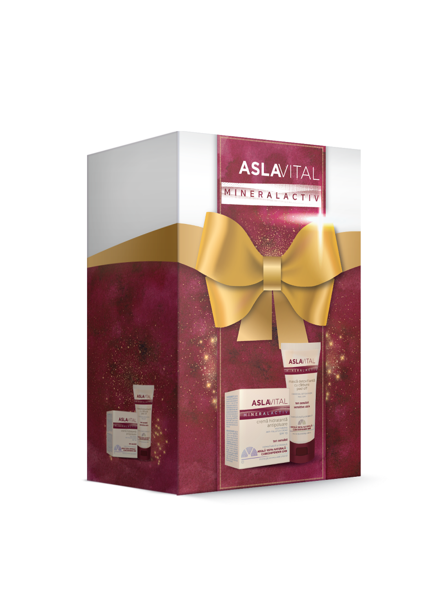 Casetă Cadou Aslavital Mineralactiv: Cremă și Mască De Față Casetă Cadou Aslavital Mineralactiv: Cremă și Mască De Față