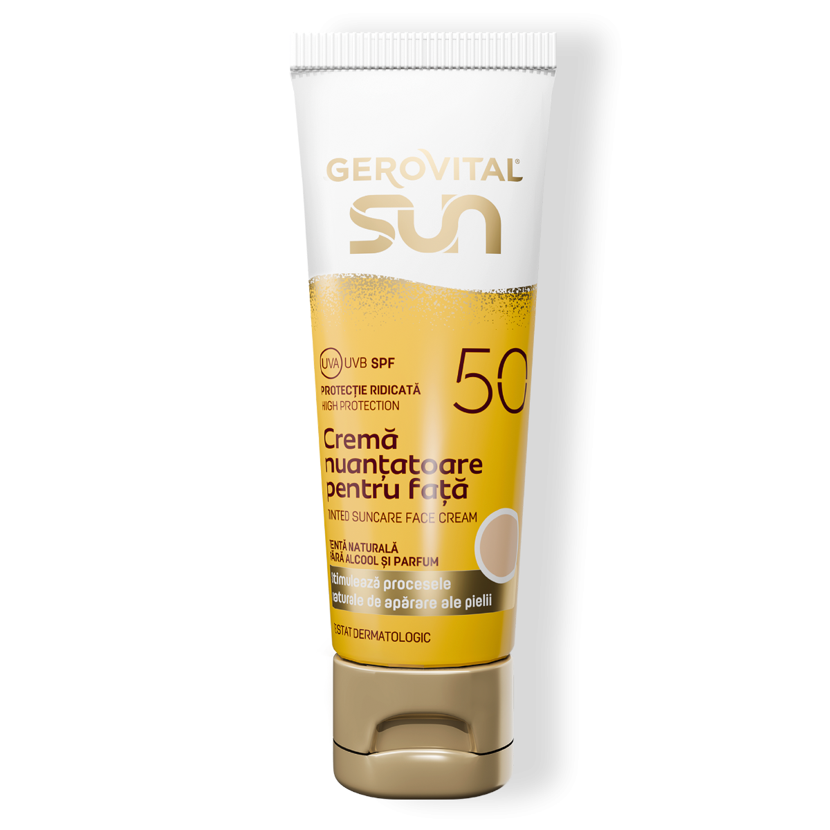 GEROVITAL SUN-CREMA NUANTATOARE PENTRU FATA SPF50