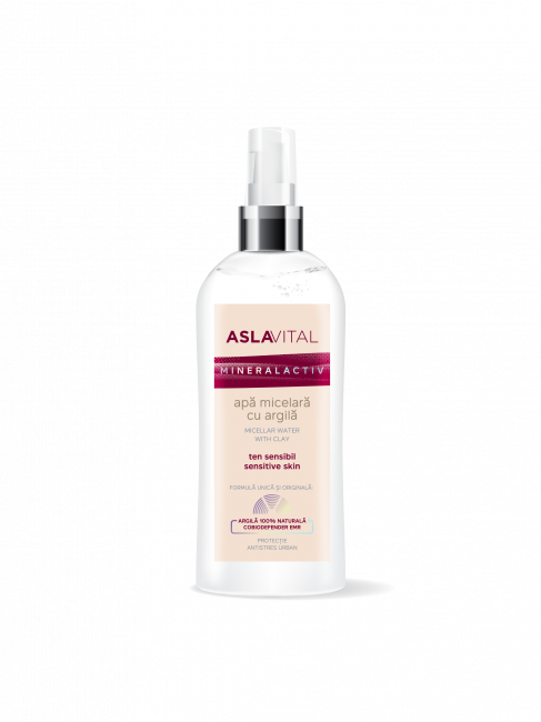 Apă micelară cu Argilă, Aslavital Mineralactiv, 148, 150 ml
