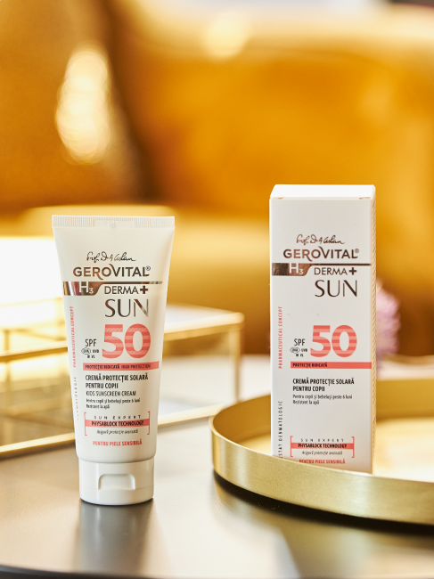 Crem Protec ie Solar Pentru Copii SPF 50 Gerovital H3 Derma Sun