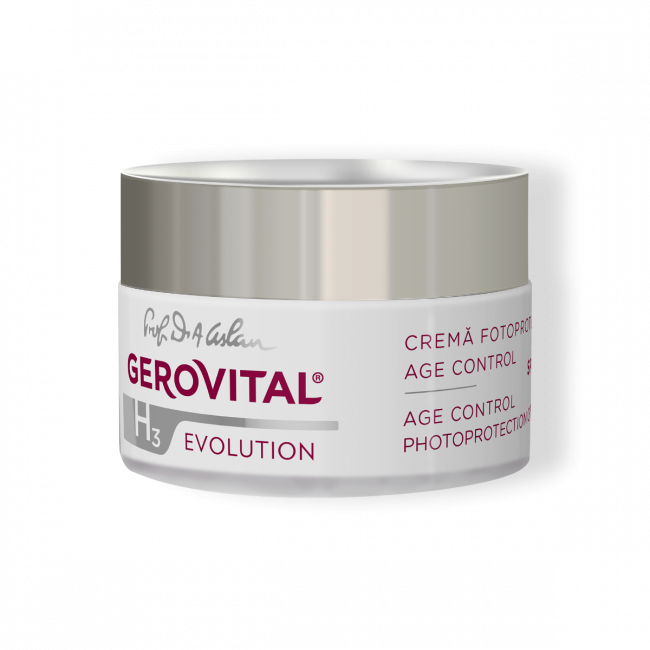 Cremă Fotoprotecție Age Control și Efect Antirid SPF 50, Gerovital H3 Evolution, 50 ml