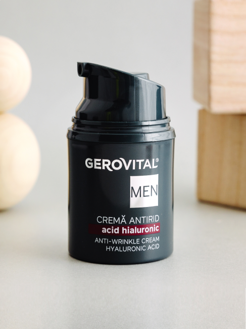 Crema antirid acid hialuronic, 30 ml, Gerovital Men : Bebe Tei