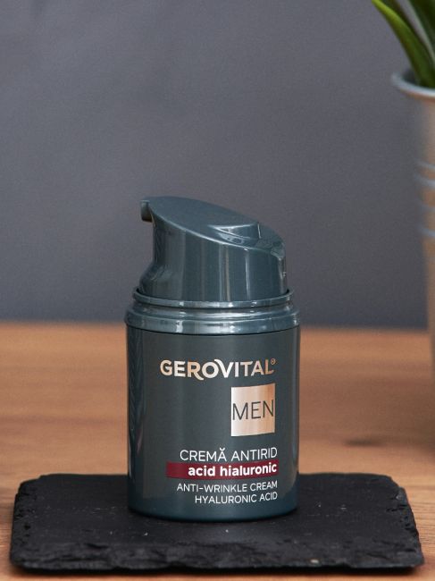 GEROVITAL Men Crema antirid cu acid hialuronic pentru barbati