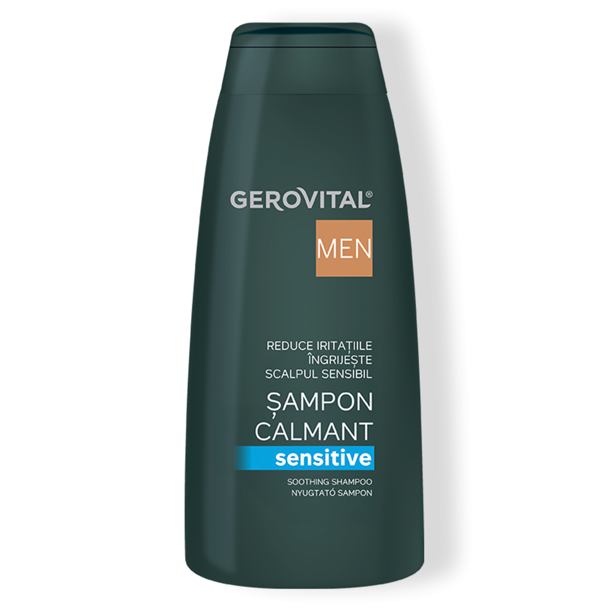 Șampon Calmant Sensitive pentru Scalpul Sensibil - Hidratează, Protejează și Calmează Iritațiile, Gerovital Men, 400 ml