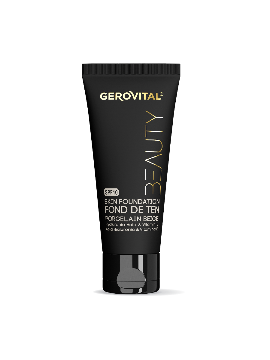 Fond de Ten Porcelain Beige cu Acid Hialuronic și Vitamina E SPF 10